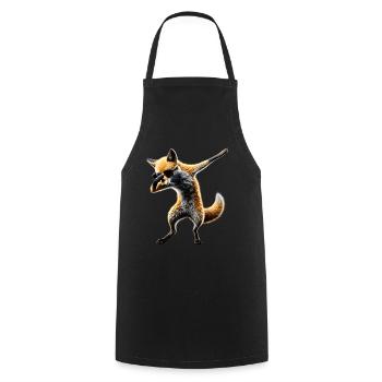 Lustiger Dabbing Fuchs Dance Tierliebhaber Dab - Kochschürze - Schwarz - Vorne - AI Model Male 185 dark (185cm)