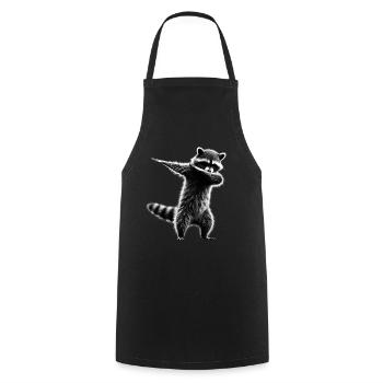 Lustiger Dabbing Waschbär Bauer Tierliebhaber Dab - Kochschürze - Schwarz - Vorne - AI Model Male 185 dark (185cm)