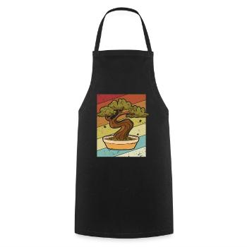 Retro Bonsai Pots Penjing Indoor Bonsai - Cooking Apron - black - Front - AI Model Male 185 dark (185cm)