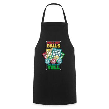 Pull My Balls And Make Me Yell Daubers - Cooking Apron - black - Front - AI Model Male 185 dark (185cm)