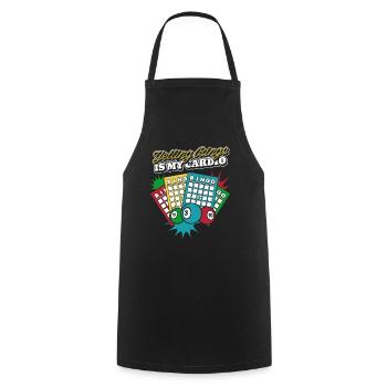Yelling Bingo Is My Cardio Daubers Professional - Cooking Apron - black - Front - AI Model Male 185 dark (185cm)