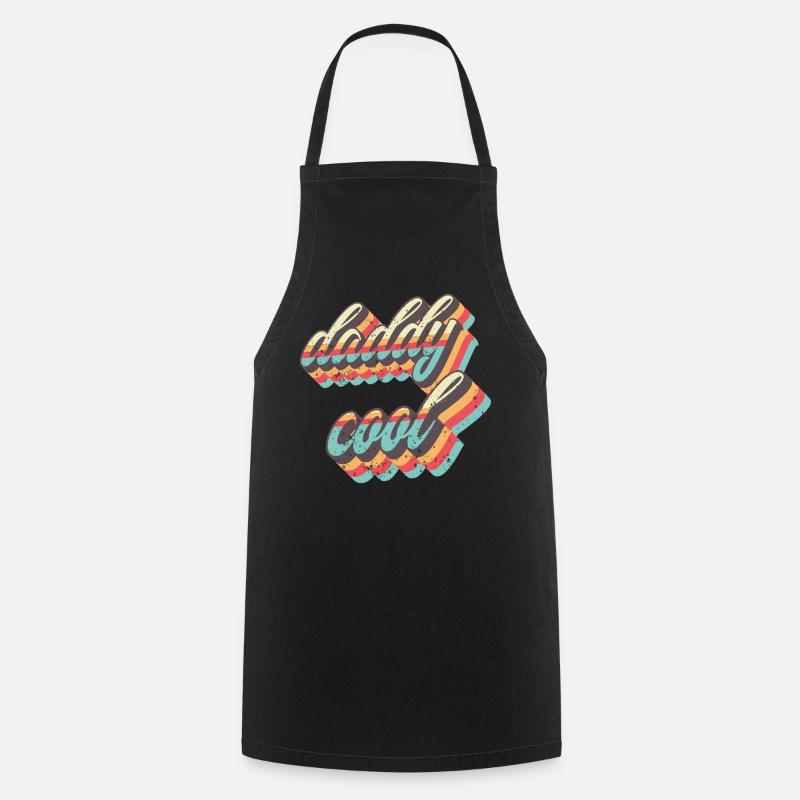 Sangles rétro Daddy Cool - Tablier de cuisine - noir