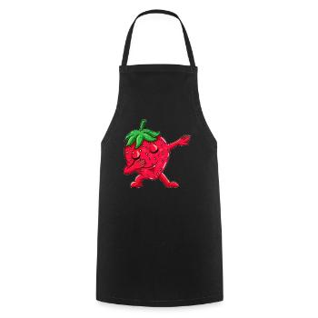 Fruits Fraises Dancing Dabbing Dab Dancing Kids - Tablier de cuisine - noir - Devant - AI Model Male 185 dark (185cm)