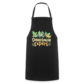 Dinosaurierliebhaber Dinosaurierexperte - Kochschürze - Schwarz - Vorne - AI Model Male 185 dark (185cm)