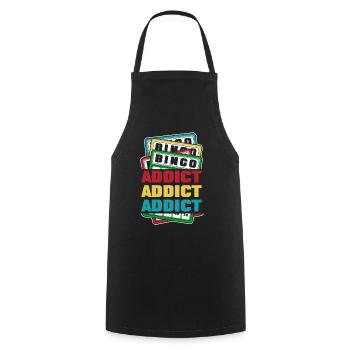 Bingo Addict Caller Daubers Professional Bingo - Cooking Apron - black - Front - AI Model Male 185 dark (185cm)