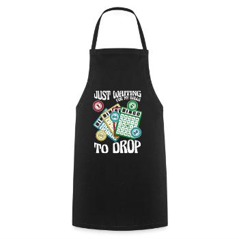 En attendant que mes boules tombent Caller Daubers Bingo - Tablier de cuisine - noir - Devant - AI Model Male 185 dark (185cm)