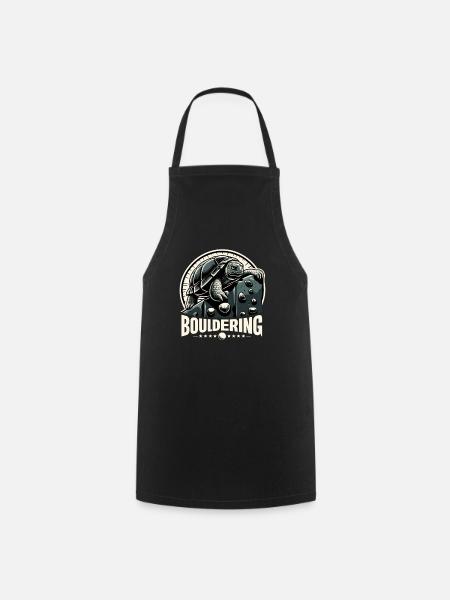 Bouldern Schildkröte Klettern Geschenk - Kochschürze - Schwarz