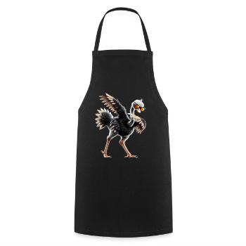 Lustiges Dabbing Straus Vogel Tierliebhaber Strauß - Kochschürze - Schwarz - Vorne - AI Model Male 185 dark (185cm)