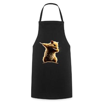 Funny Dabbing Hamster Rodent Animal Lover - Cooking Apron - black - Front - AI Model Male 185 dark (185cm)