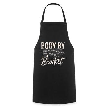 Brisket Barbeque Body By Brisket BBQ Grilled Meat - Cooking Apron - black - Front - AI Model Male 185 dark (185cm)