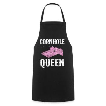 Cornhole Team Bean Bag Player - Kochschürze - Schwarz - Vorne - AI Model Male 185 dark (185cm)
