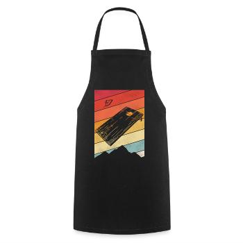 Joueur de sac de haricots de l’équipe Cornhole - Tablier de cuisine - noir - Devant - AI Model Male 185 dark (185cm)