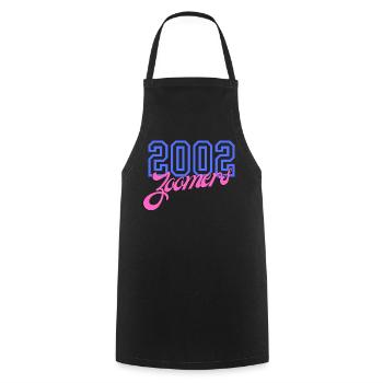 2002 Zoomers Été Rétro Dégradé Logo - Tablier de cuisine - noir - Devant - AI Model Male 185 dark (185cm)