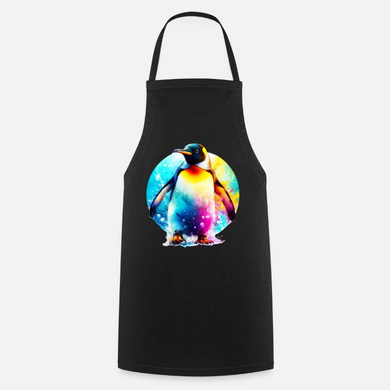 Pinguin - Kochschürze - Schwarz