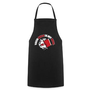 Dein Loch ist mein Ziel Spielbretter Sitzsack Cornhole - Kochschürze - Schwarz - Vorne - AI Model Male 185 dark (185cm)