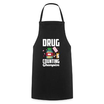 Pharmaceutical Assistant Pharmacy Technician - Cooking Apron - black - Front - AI Model Male 185 dark (185cm)