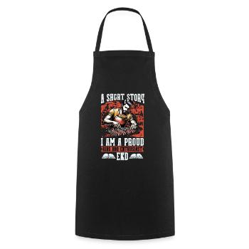 Ribs Barbecue Une Histoire Courte Je Suis Un Amateur de Barbecue - Tablier de cuisine - noir - Devant - AI Model Male 185 dark (185cm)