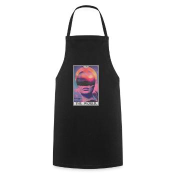 Tarot Card Tarot Card The World - Cooking Apron - black - Front - AI Model Male 185 dark (185cm)