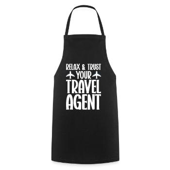 Tourism clerk Travel agency - Cooking Apron - black - Front - AI Model Male 185 dark (185cm)