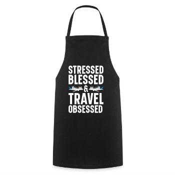 Tourism clerk Travel agency - Cooking Apron - black - Front - AI Model Male 185 dark (185cm)