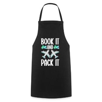 Tourism clerk Travel agency - Cooking Apron - black - Front - AI Model Male 185 dark (185cm)