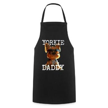 Yorkie Daddy Papa Fête des Pères Dad Yorkshire Terrier - Tablier de cuisine - noir - Devant - AI Model Male 185 dark (185cm)