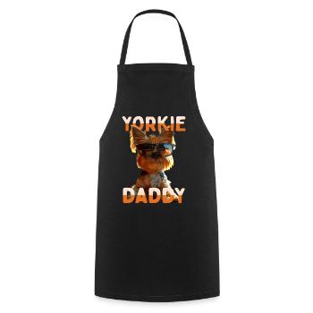 Yorkie Daddy Papa Fête des Pères Dad Yorkshire Terrier - Tablier de cuisine - noir - Devant - AI Model Male 185 dark (185cm)