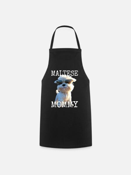 Maltese Mommy Mama Muttertag Mom Süßer Malteser - Kochschürze - Schwarz