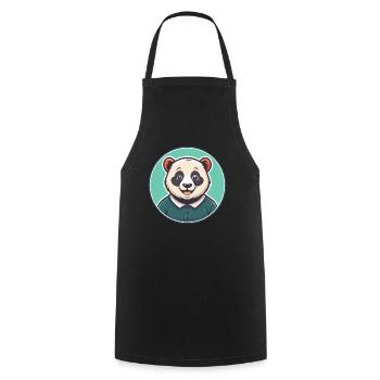 Panda Kawaii Dessin animé Personnage Animal Animal Visage - Tablier de cuisine - noir - Devant - AI Model Male 185 dark (185cm)