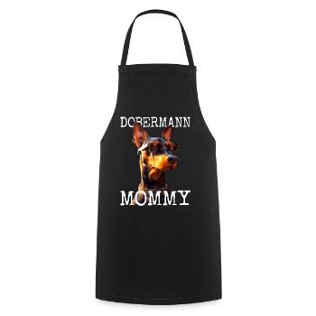 Doberman Maman Maman Mère Fête des Mères Maman Doberman - Tablier de cuisine - noir - Devant - AI Model Male 185 dark (185cm)