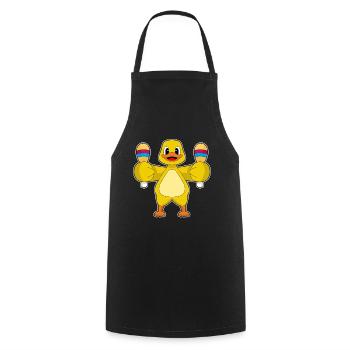 Duck Musician Rattle Music - Cooking Apron - black - Front - AI Model Male 185 dark (185cm)