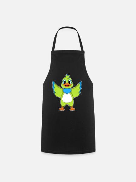 Ente Papagei - Kochschürze - Schwarz