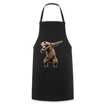 Drôle Dabbing Ours Amoureux des animaux Zoo Ours Animal - Tablier de cuisine - noir - Devant - AI Model Male 185 dark (185cm)