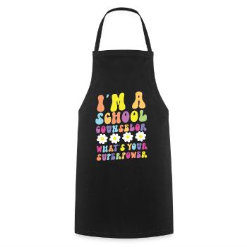School Counselor I'm A School - Cooking Apron - black - Front - AI Model Male 185 dark (185cm)