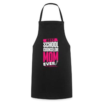 Conseillère scolaire Maman Meilleure école - Tablier de cuisine - noir - Devant - AI Model Male 185 dark (185cm)