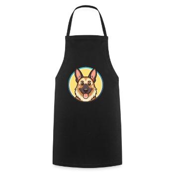 Berger d’Europe de l’Est Race Dessin animé Kawaii - Tablier de cuisine - noir - Devant - AI Model Male 185 dark (185cm)