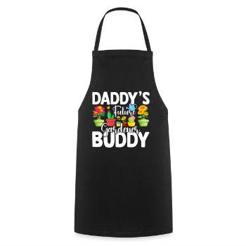 Daddys Future gardener Buddy - Baby Gardener - Kochschürze - Schwarz - Vorne - AI Model Male 185 dark (185cm)