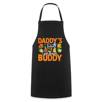 Baby Gardener - Daddys Future gardener Buddy - Kochschürze - Schwarz - Vorne - AI Model Male 185 dark (185cm)