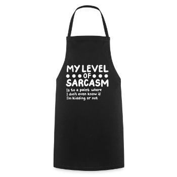 Sarkasmus Sarkastisch - Kochschürze - Schwarz - Vorne - AI Model Male 185 dark (185cm)