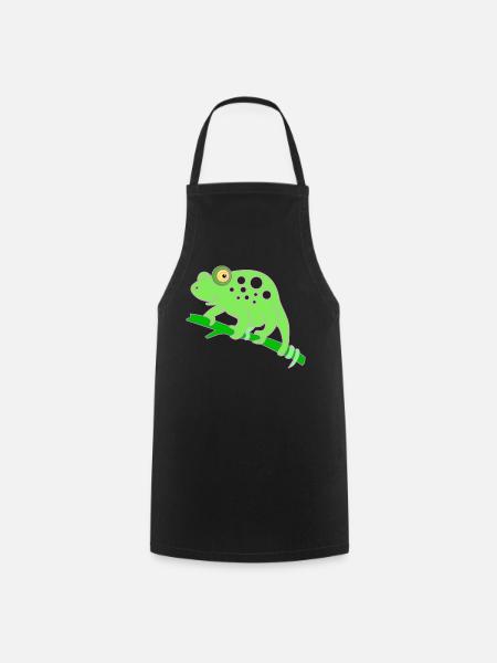 Chamaeleon tier - Kochschürze - Schwarz