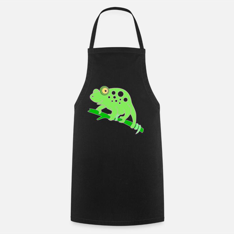 Chamaeleon tier - Kochschürze - Schwarz