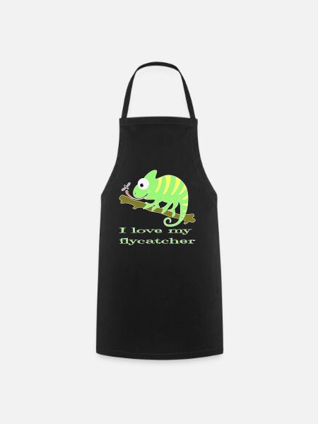 Chamaeleon tier - Kochschürze - Schwarz