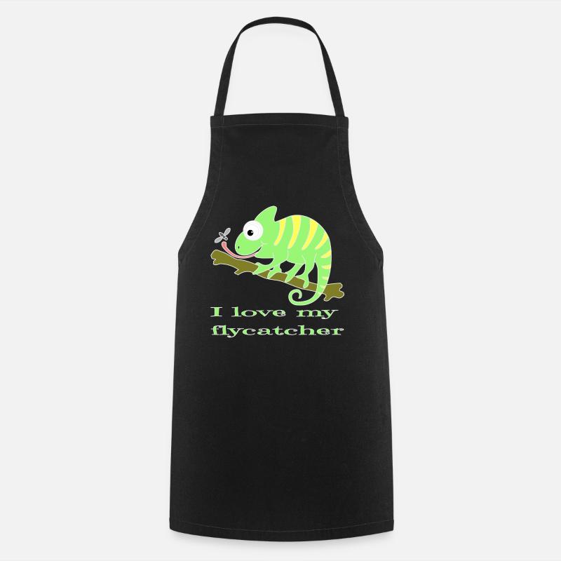 Chamaeleon tier - Kochschürze - Schwarz