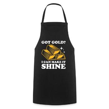 Goldsmith Gold Jewelry Manufacturer Gold Jewelry - Cooking Apron - black - Front - AI Model Male 185 dark (185cm)
