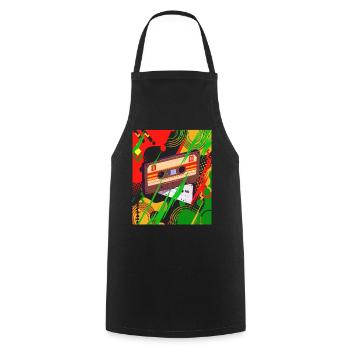 Rastafari Music Vibes Only Rasta Jamaica Reggae - Cooking Apron - black - Front - AI Model Male 185 dark (185cm)