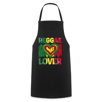 Rastafari Music Vibes Only Rasta Jamaica Reggae - Cooking Apron - black - Front - AI Model Male 185 dark (185cm)