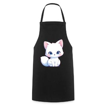 Arctic Fox Polarfüchse Polarfuchs - Cooking Apron - black - Front - AI Model Male 185 dark (185cm)