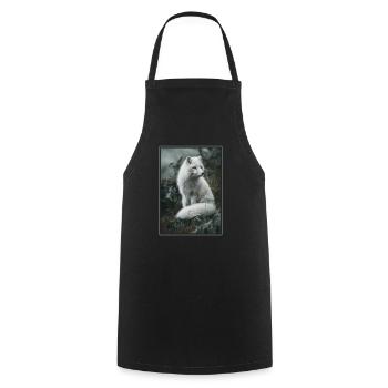 Arctic Fox Polarfüchse Polarfuchs - Cooking Apron - black - Front - AI Model Male 185 dark (185cm)