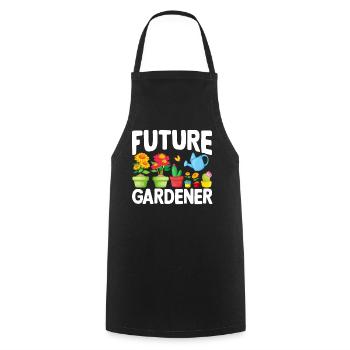 Jardinage Bébé Futur jardinier bébé - Tablier de cuisine - noir - Devant - AI Model Male 185 dark (185cm)