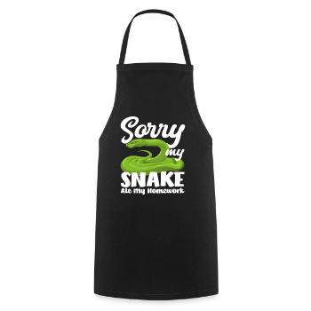 Snake Homework - Cooking Apron - black - Front - AI Model Male 185 dark (185cm)